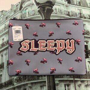 Coach F73272 Disney X Coach Large Pouch Clutch 30 With Sleepy